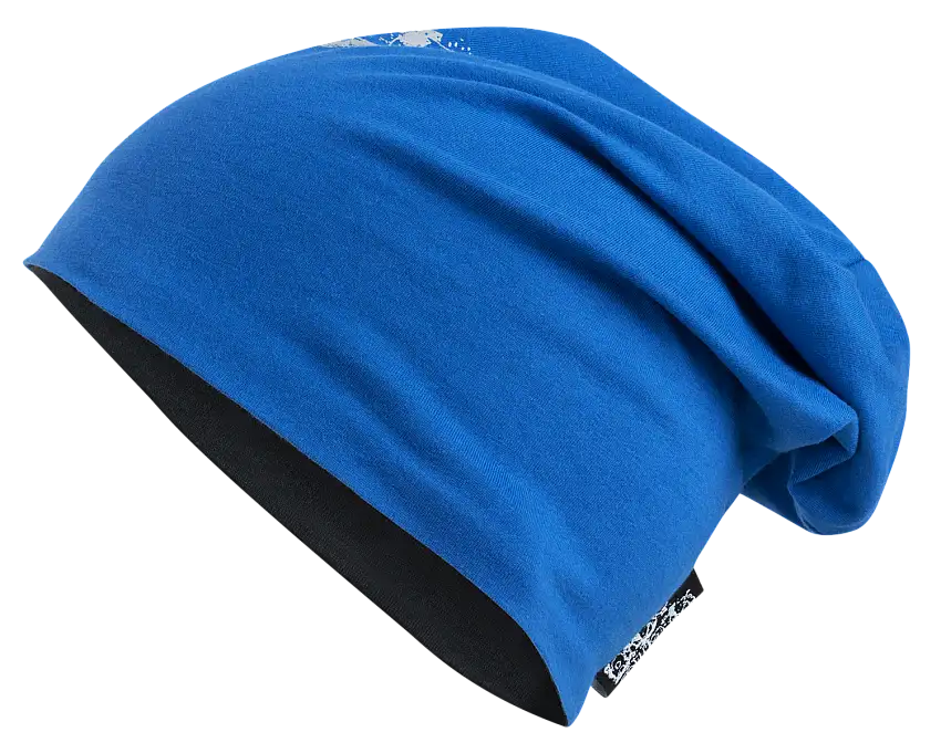 bonnet réversible, casquette, casquette de sport réfléchissante bleu-argent