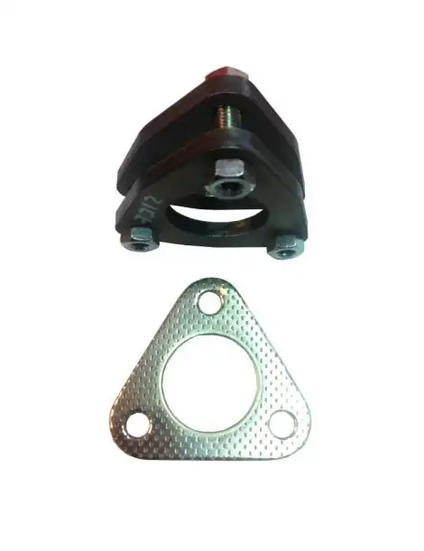 48.3mm - Kit 2 brides 3 trous acier à souder avec joint et visserie