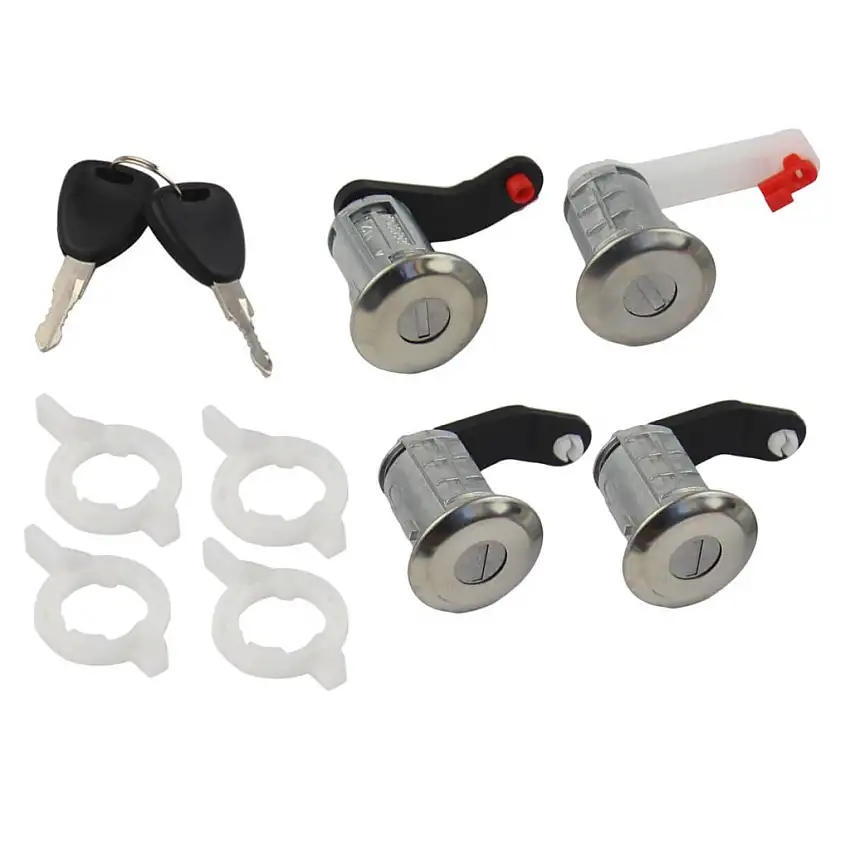 4 serrures de porte pour Nissan Interstar (1998-2011) avant et arrière - avec 2 clés 7701470952