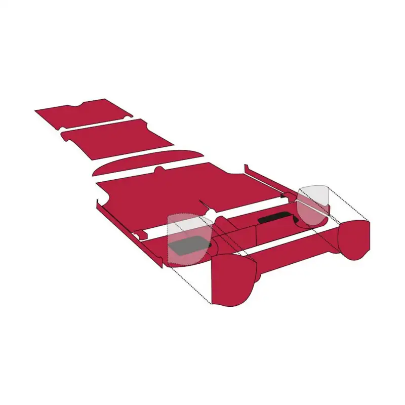 Kit moquette 12 pièces Luxe - Rouge