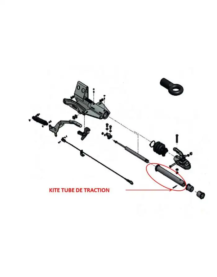 Tube de traction pour tête KNOTT KF 7,5 - KF 13 - KF 20