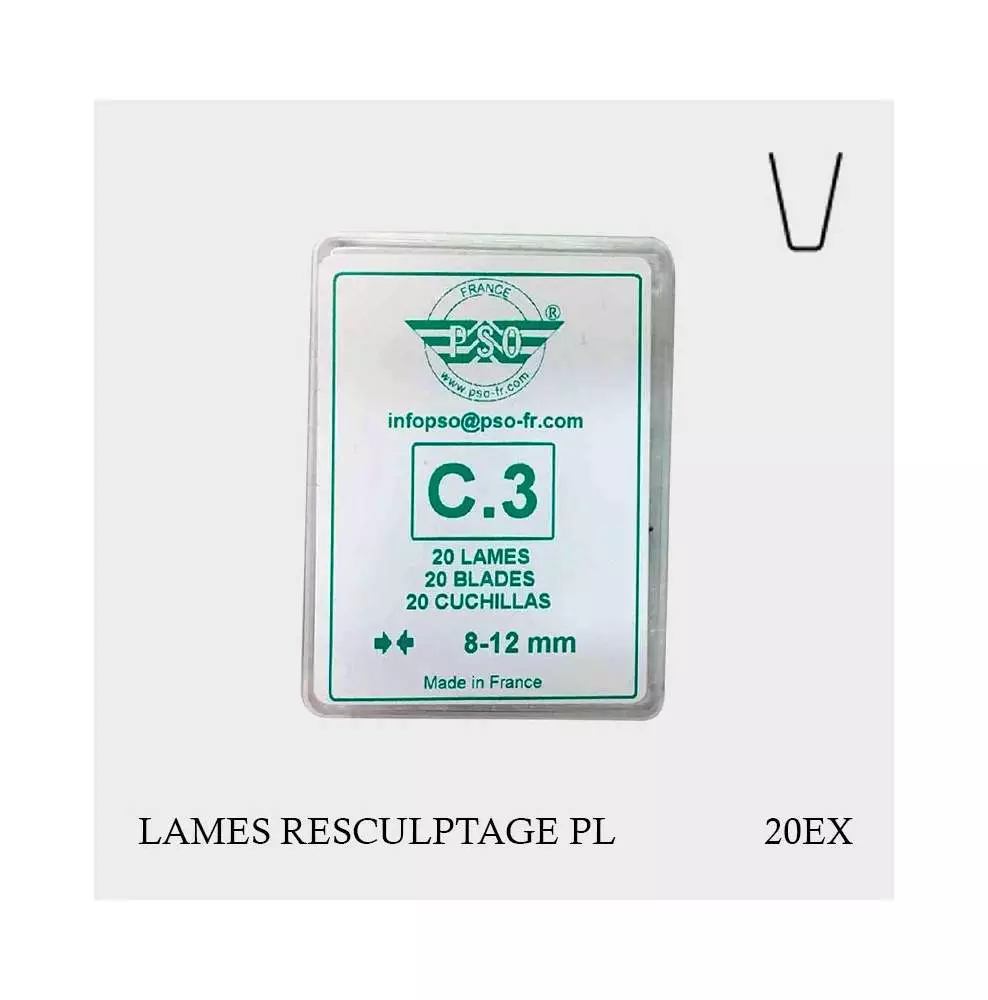 Lames pour Machine à retailler les pneus C3   8-12mm (x20)