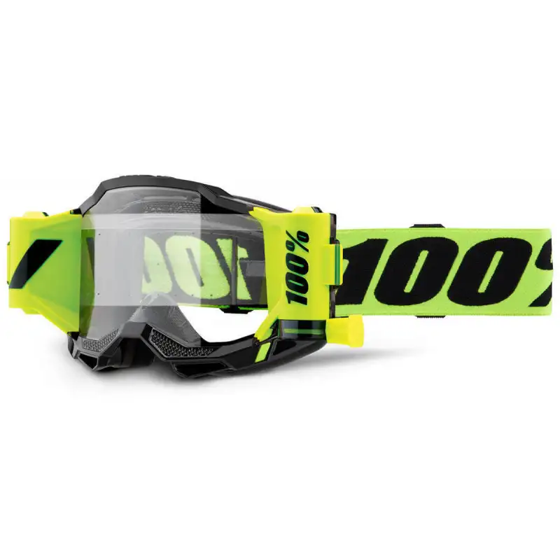 Masque 100% Accuri 2 Forecast noir / jaune fluo - Planet Motorsport