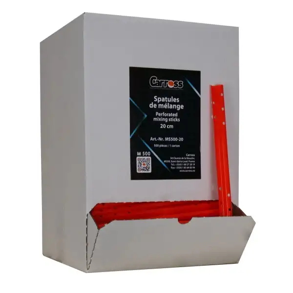 Spatules de mélange 20cm - Plastique perforé 500 pièces