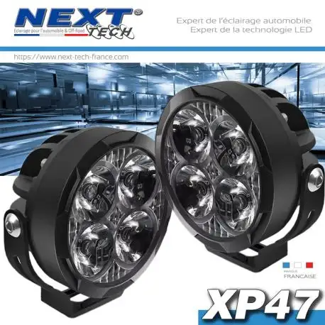 Phares LED rond 85mm haute puissance pour moto