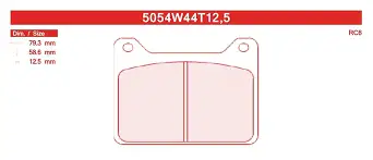 PLAQUETTES CARBONNE LORAINE 5054W44T12.5  RC6  POUR ETRIERS POWERLITE FORGE RADIAL