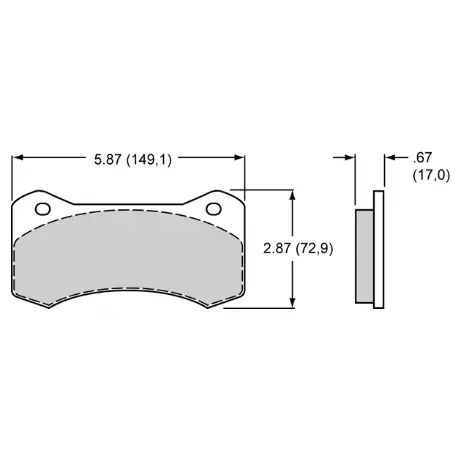 Plaquettes Wilwood Aero4 Radial Mount