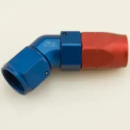 Raccord Tournant femelle 45° Dash 6 alu Forgé pour tuyau nitrile type TN6