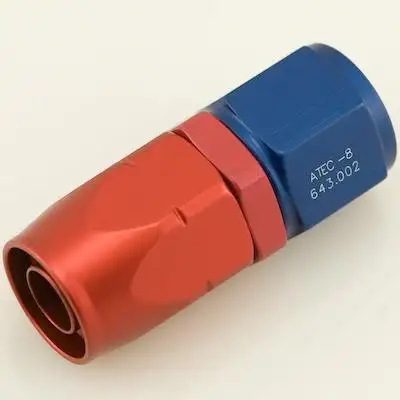 Raccord Tournant femelle droit Dash 6 alu forgé pour tuyau nitrile type TN06