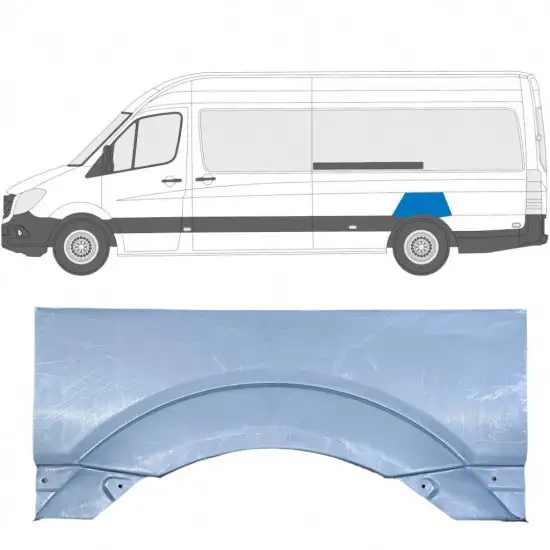 Panneau de réparation arc d'aile arrière pour Mercedes Sprinter 2006-2018 / Gauche <br/>ID:5685