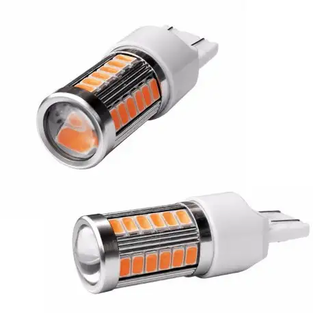 Veilleuses T20 LED W21W ampoules clignotants - Orange